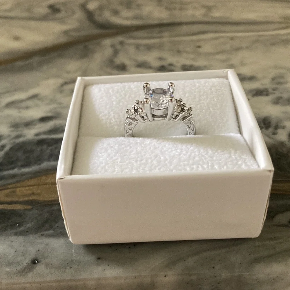 Stainless Steel Simulated Diamond Ring